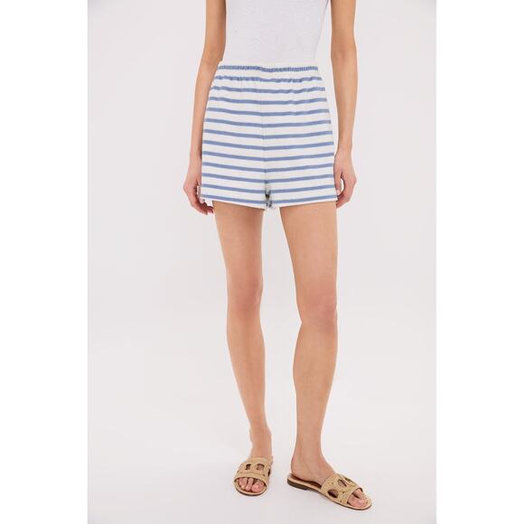 TUCKERNUCK BEACH Striped Terrycloth Driftwood Shorts Size L NWT